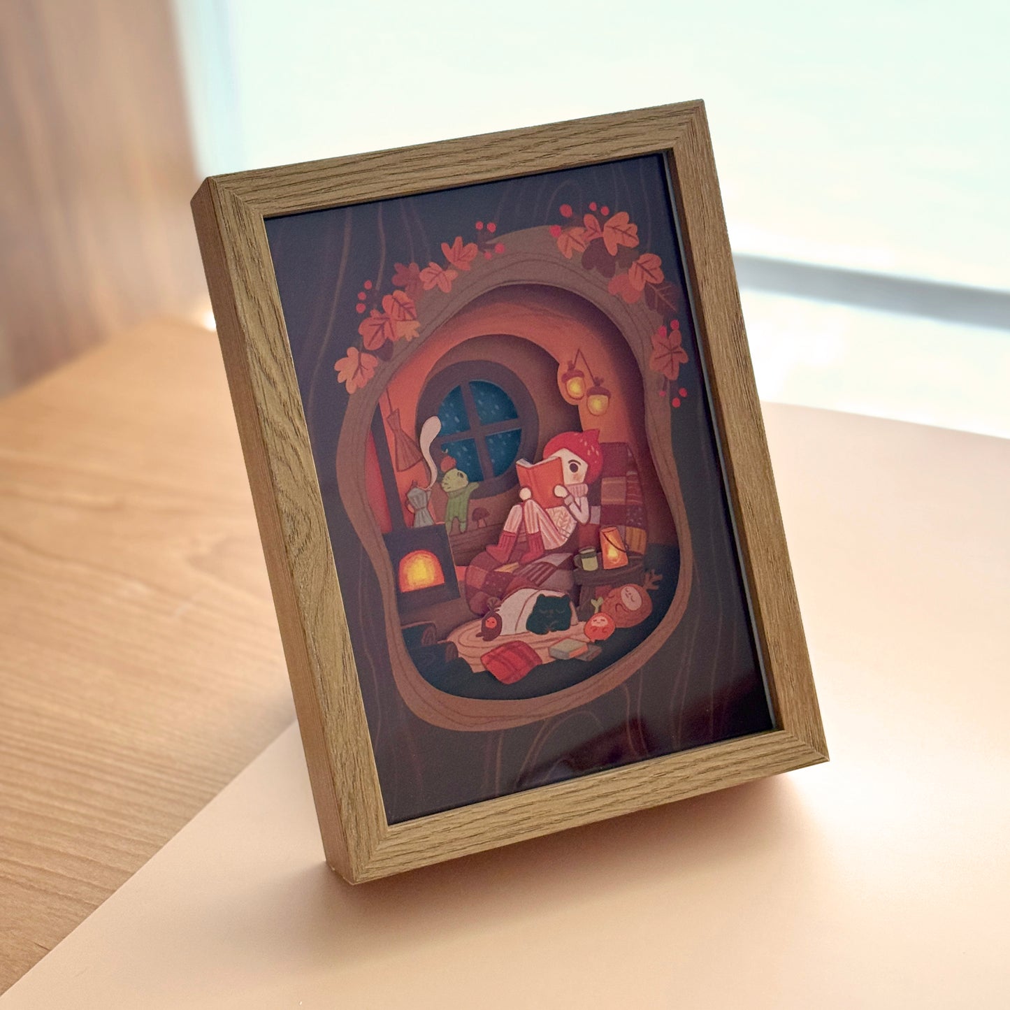 Cozy Winter- Shadow Box - Medium