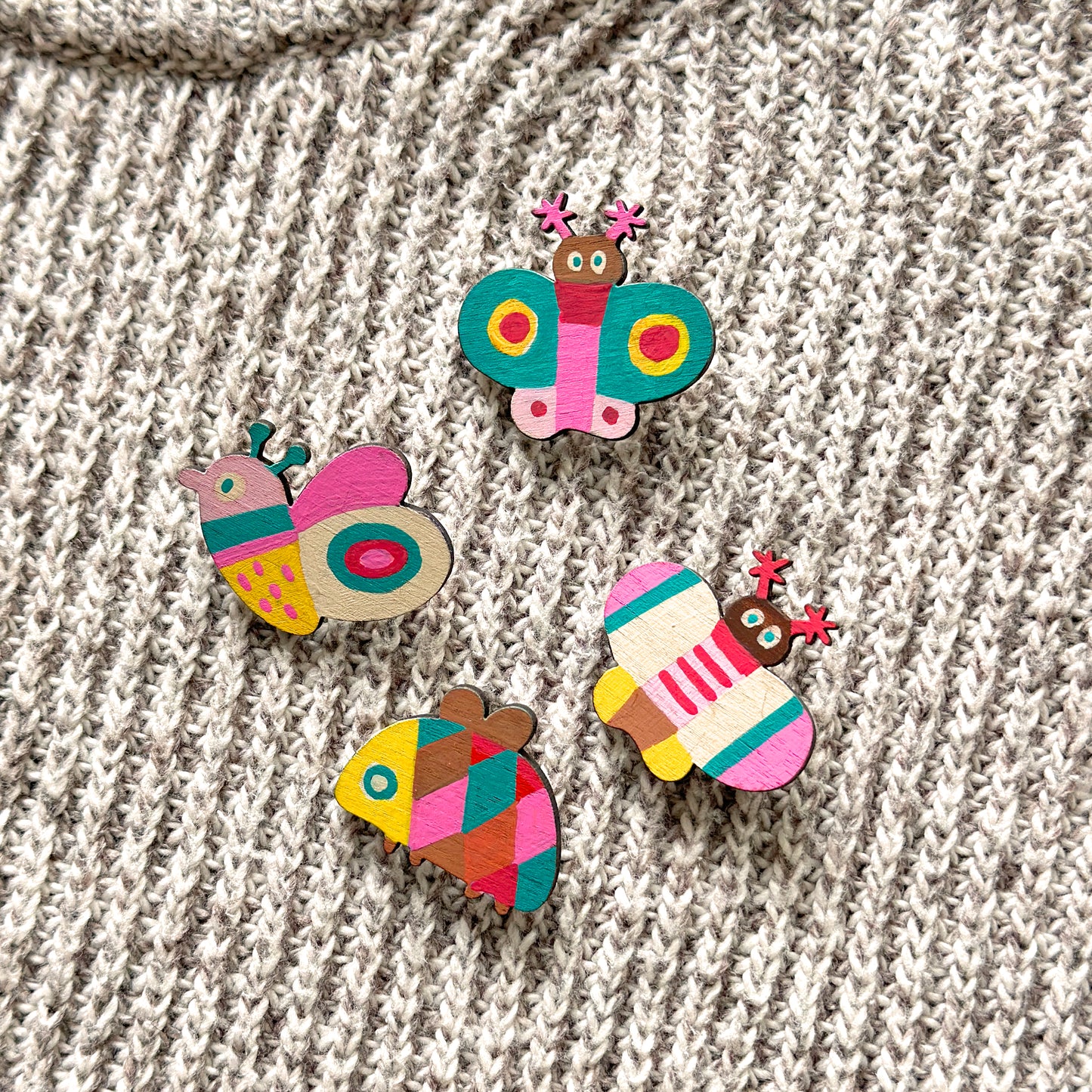Bugs - Wooden Pins
