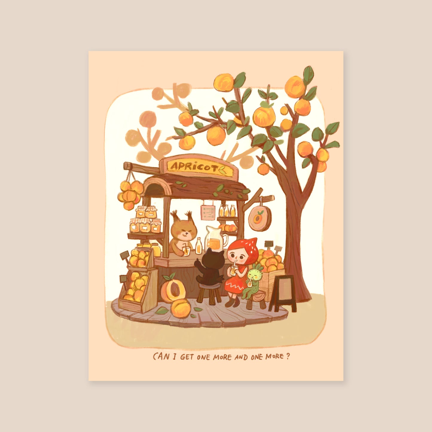Apricot Juice Bar - Art Print