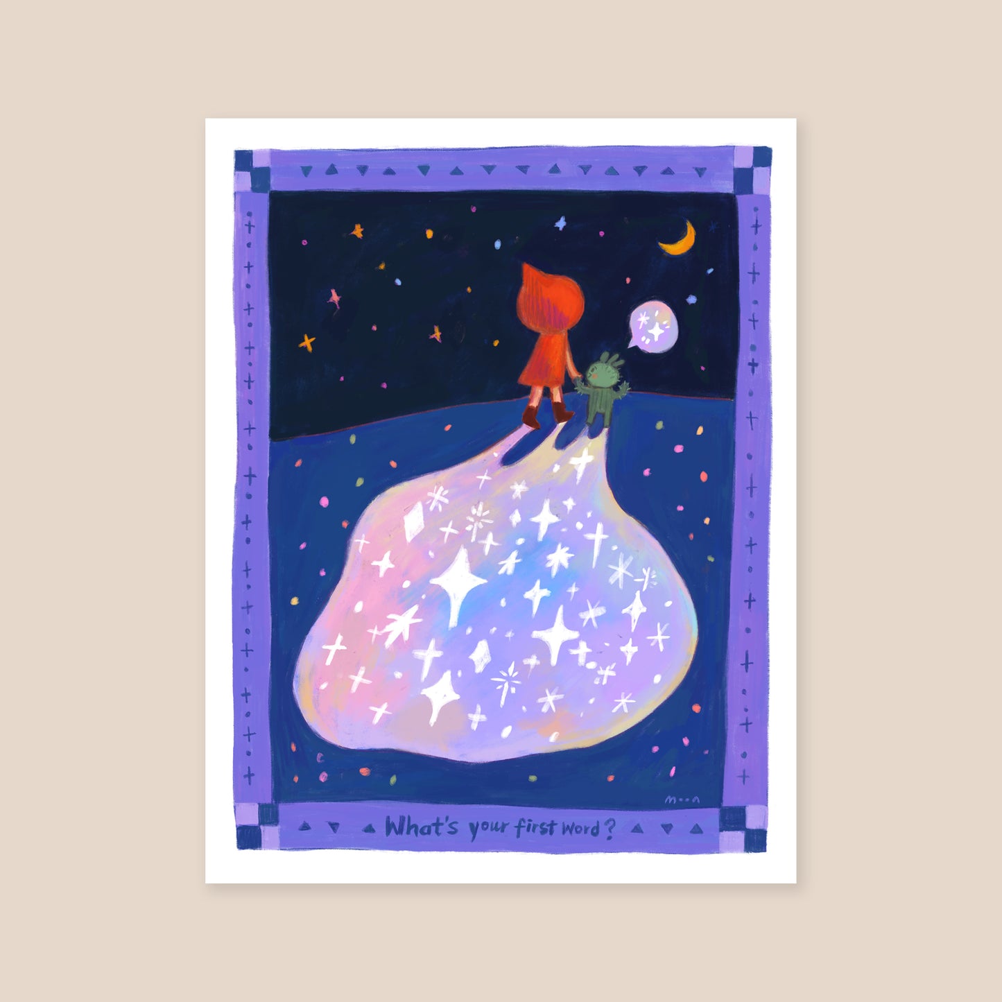 What's your first word? - Art Print