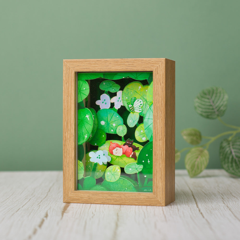 Green: Encaustic Photograph in hotsell Shadow Box