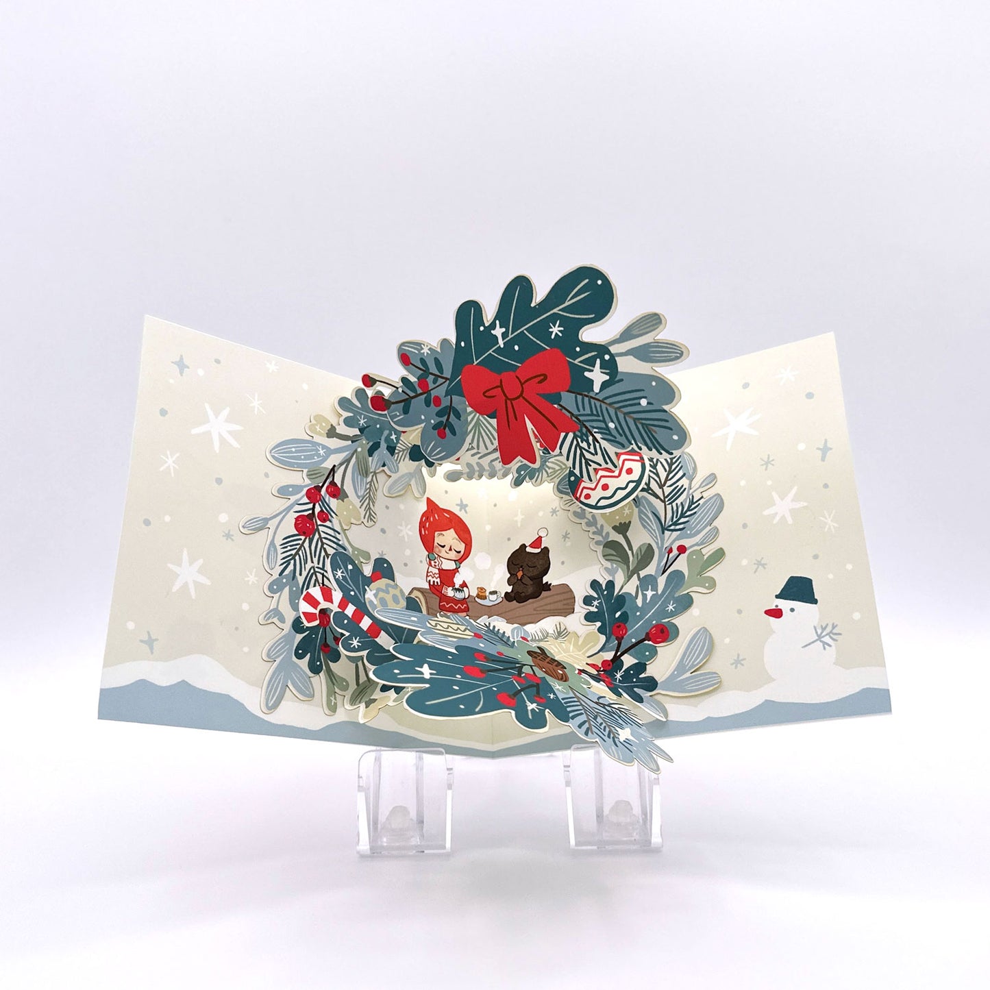 Winter's Embrace Pop-Up Card - Pop up card