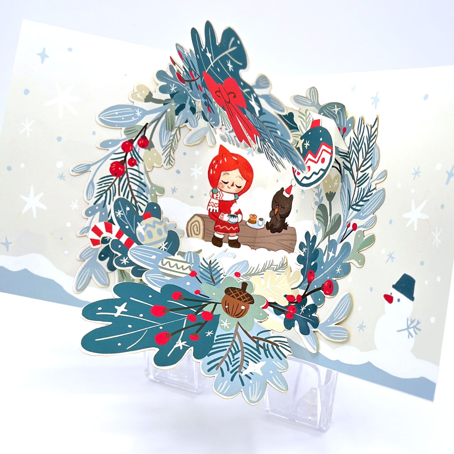 Winter's Embrace Pop-Up Card - Pop up card