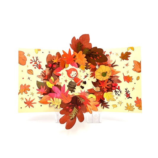 Autumnal Symphony Pop-Up Card - 5.25"x5.25"
