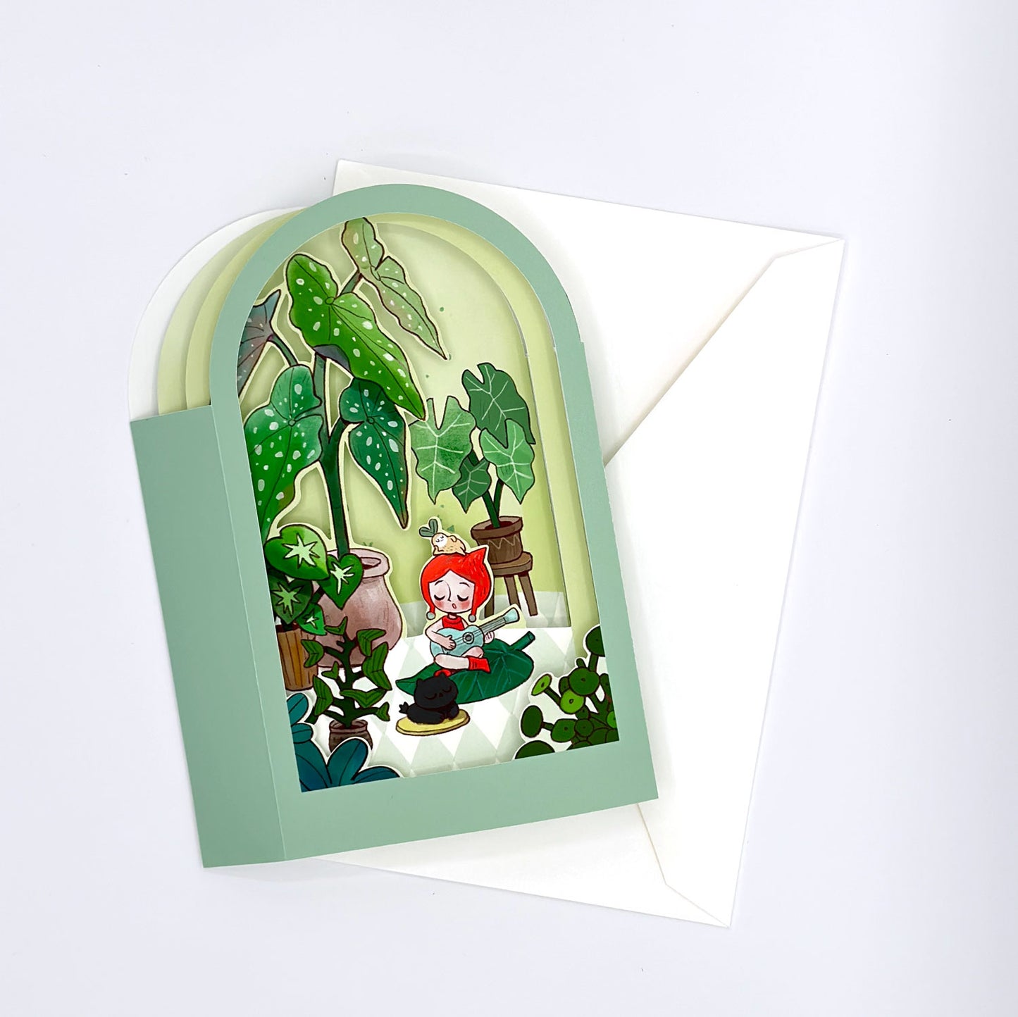 Green Sanctuary Pop-Up Card - 4.5"x7.5"