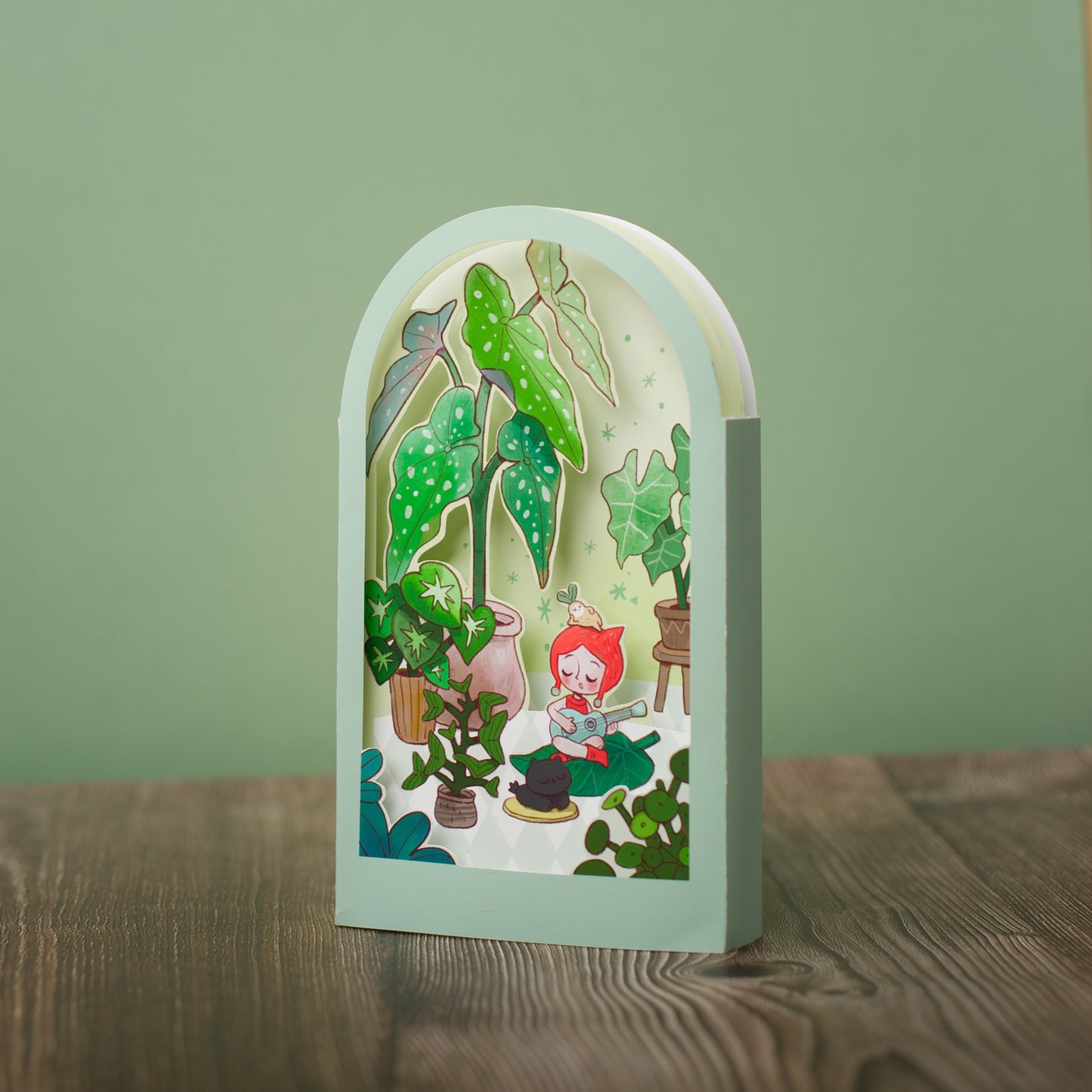 Greenery Overture - Pop up card