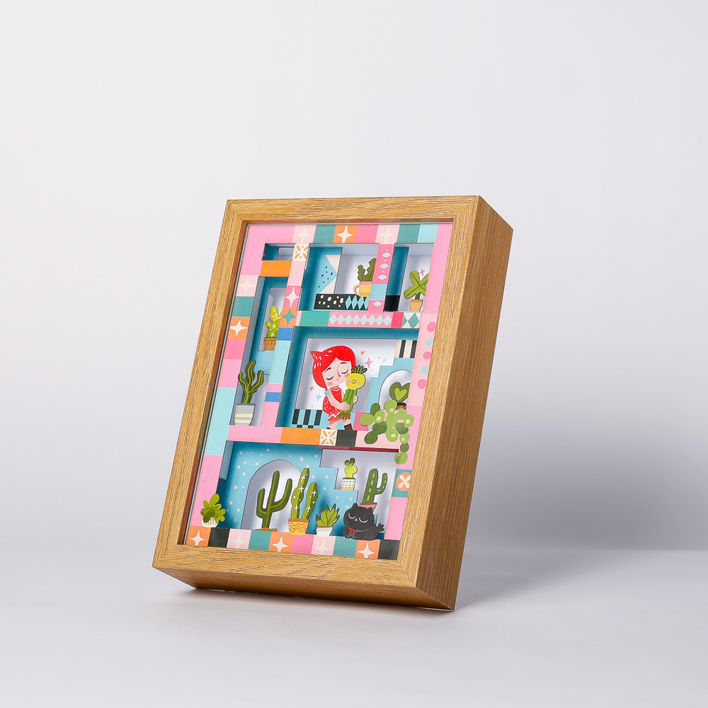 The Cactus Hug - Shadow Box - Medium