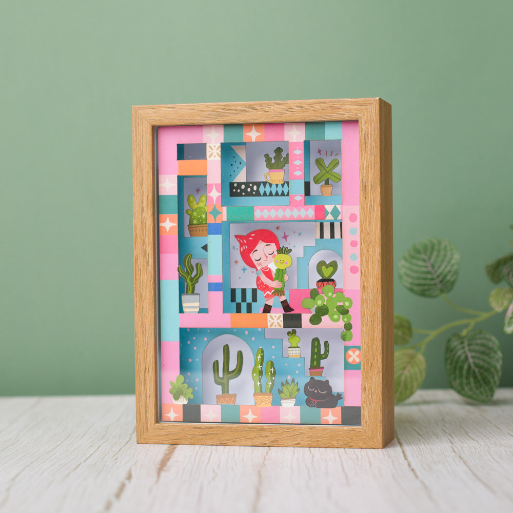 The Cactus Hug - Shadow Box - Medium