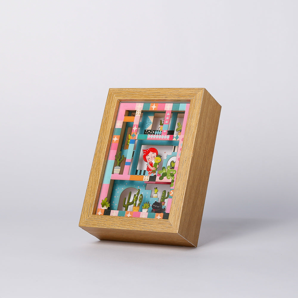 The Cactus Hug - Shadow Box - Small