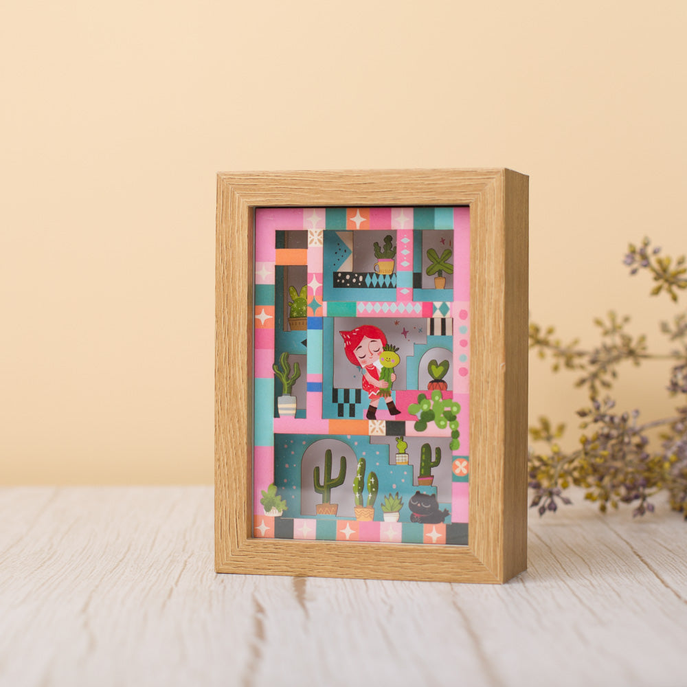 The Cactus Hug - Shadow Box - Small