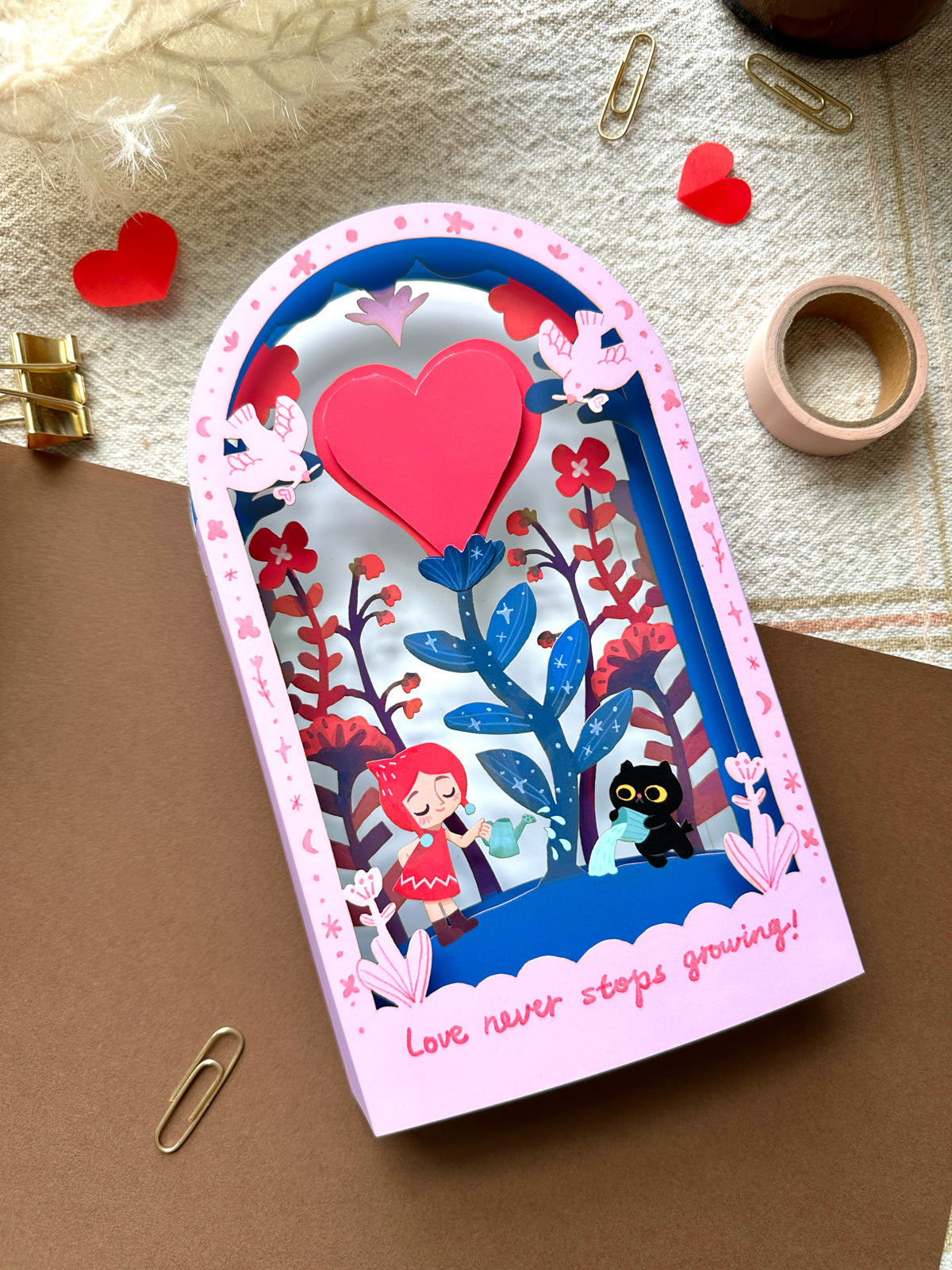 Eternal Bloom: A Love's Tale Pop-Up Card - 4.5"x7.5"