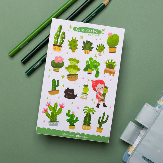 Cute Cacti - Sticker Sheet